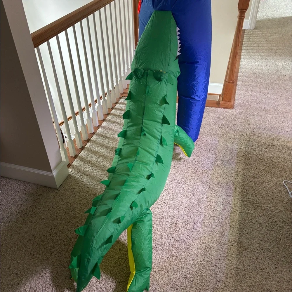 Green Inflatable Alligator Costume - Fun Dino Dress-Up - Picture 2 of 4
